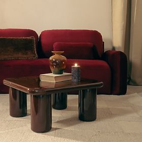 Konferenční stolek Cherry 70 cm, čokoládový, lesklý