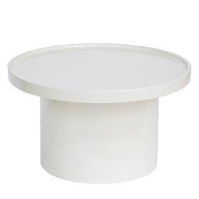 Konferenční stolek Chia, 70 cm, bílý, lesklý