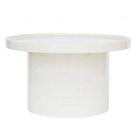 Konferenční stolek Chia, 70 cm, bílý, lesklý