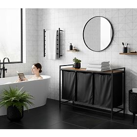 Koš na prádlo s policí 3 komory ARTUS