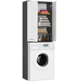 KOUPELNA FIN 180 SLOUPEK PRAČKA PLNÉ 2D - ŠEDÁ / BÍLÁ