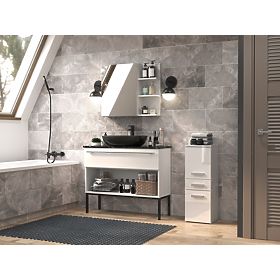 Koupelnová skříňka Nel V DDS BÍLÝ LESK