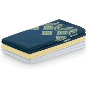 Kuchyňský ručník LETTY žlutá barva tištěný motiv moderní styl klasický 50x70 ameliahome