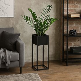 Loftový květináč Concove 60 cm černý