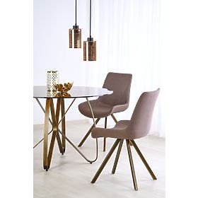 LUNGO stůl zlatý antický / hnědý (2p=1ks)