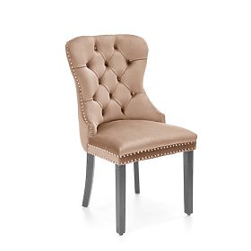 MIYA židle černá / potah: béžová (1p=2ks)