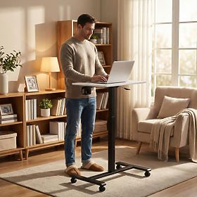 Mobilní nastavitelný stůl 70x48 cm stolek pod notebook nastavitelná výška 71,5-112 cm ModernHome, MODERNHOME