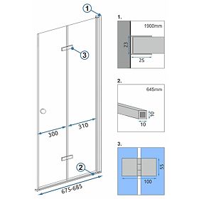 Modul kabiny FOLD N2 70 Chrome, Rea