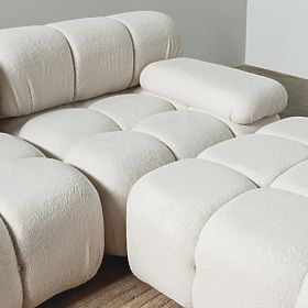 Modul pravostranný Fluf Big světle béžový, boucle