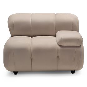 Modul pravostranný Fluf Big světle béžový, sametový