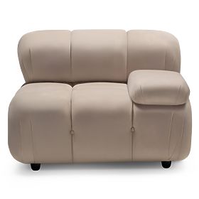 Modul pravostranný Fluf Big světle béžový, sametový