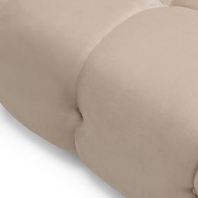 Modulární otomana Fluf Big 96 cm světle béžová, sametová