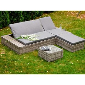 Multifunkční postel z technoratanu DIABOLICO