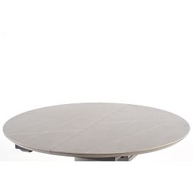 MUSCAT rozkládací stůl deska - šedý mramor, noha - světle šedá / zlatá