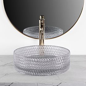 Nábytkové umyvadlo Rea Cristal Light Grey