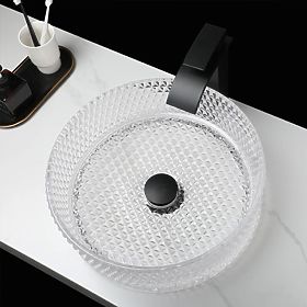 Nábytkové umyvadlo Rea Cristal Transparent 35