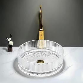 Nábytkové umyvadlo Rea Ingrid 36 Transparentní