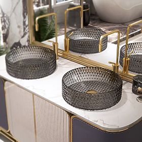 Nadčasové umyvadlo Rea Cristal Grey 39, Rea