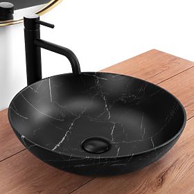 Nadčasové umyvadlo Rea Fibo černé matné