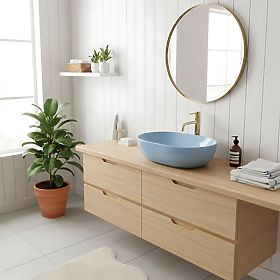 Nadčasové umyvadlo Rea LISA L.BLUE SHINY, Rea