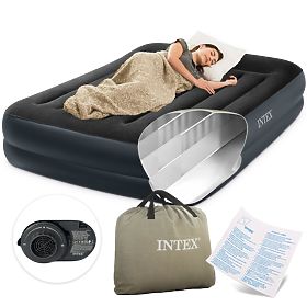Nafukovací matrace postel 203x152 cm vestavěná pumpa + taška INTEX 64124, INTEX