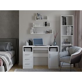 Nástěnná Závěsná Police MOBI 3P BÍLÁ