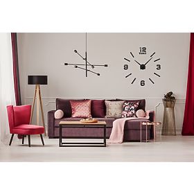 Nástěnné hodiny Diy BAST 3D černé