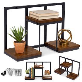 Nástěnný květinový stojan závěsná police na květiny dekorace 3 úrovně loft ModernHome