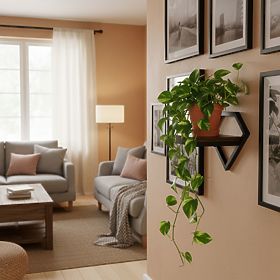 Nástěnný květinový stojan závěsná police na květiny dekorace loft diamant ModernHome, MODERNHOME