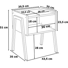 Noční stolek SKIVE MODERN OAK