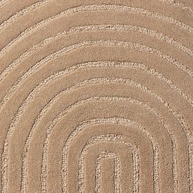 Obdélníkový koberec Isla, oblouky, tuftovaný, vlněný, tmavě béžový, Velikost koberců: 190x290