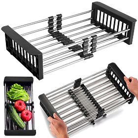 Odkapávač košík na dřez ORDOS černý