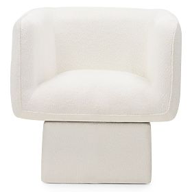 Otočná židle One bílá, boucle