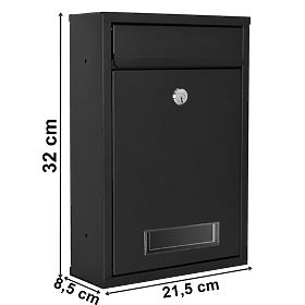 Poštovní schránka na dopisy Gustav černá