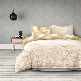 Povlečení SNUGGY žluté s květinovým motivem 155x220*2+80x80*2 AmeliaHome