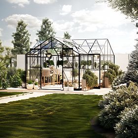 Prodlužovací modul pro zahradní oranžerii Royal Green Standard, 4,1 m², tvrzené sklo 4 mm, hliník