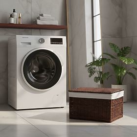 Proutěná truhla 65L 56x34x34 cm hnědá