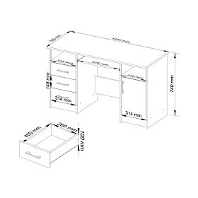 PSACÍ STŮL ANA PK BÍLÝ / BÍLÝ LESK