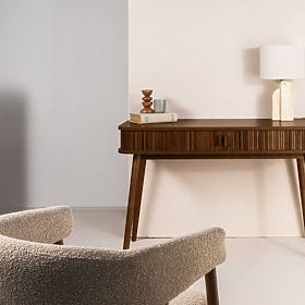 Psací stůl Clemente s lamelami, ořech