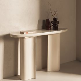 Psací stůl/konzole Puro 120 cm, světle béžová, lesklá