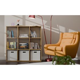 REGÁL MALAX 3x3 H DUB ARTISAN S PEVNÝM ZADNÍM HDF POLICEMI 110x110 CM