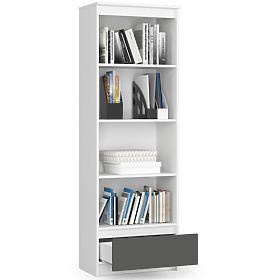 REGÁL R60 1SZ 4P CLP PK BÍLÝ / ŠEDÝ