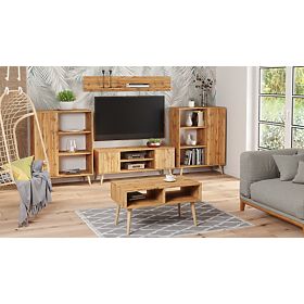 Regál skříň Fondi dub craft zlatý, skandinávský