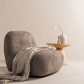 Relaxační křeslo Giorgia s otočnou základnou, hnědošedé