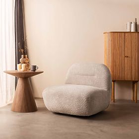 Relaxační křeslo Giorgia s otočnou základnou, šedobéžové