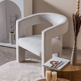 Relaxační křeslo Lory, samet, světle béžové, lectus