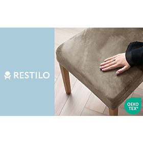 RESTILO potah na židle SENTO barva béžová hladký klasický styl