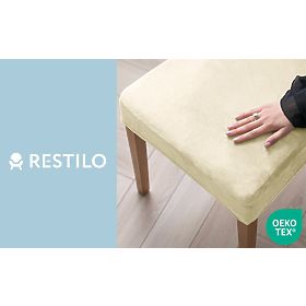 RESTILO potah na židle SENTO barva krémová hladký klasický styl