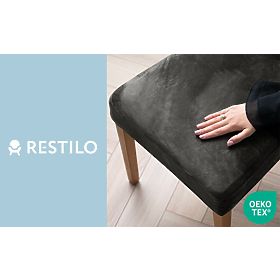 RESTILO potah na židle SENTO barva ocelová hladký klasický styl