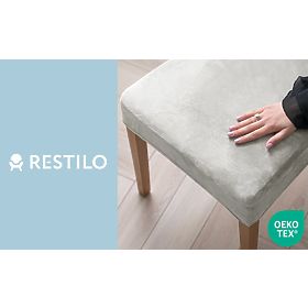 RESTILO potah na židle SENTO barva šedá hladká klasický styl
